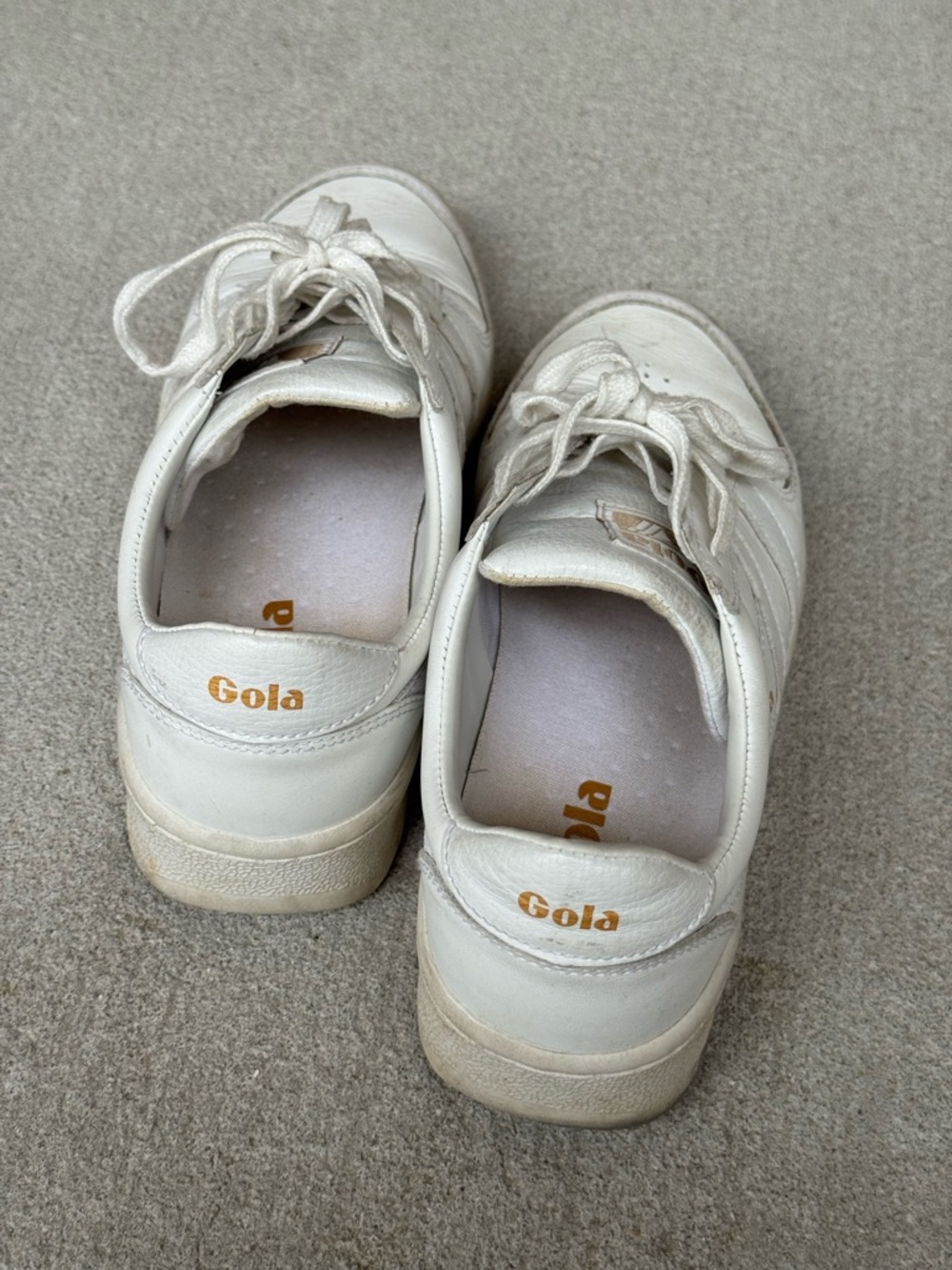 Gola Women's Grand Slam White Leather Sneakers - Picture 4 of 7